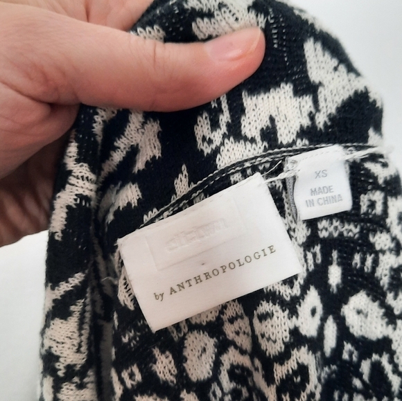 Anthropologie Ett:twa Intarsia Reversible Cardigan Sweater XS - Picture 5 of 8